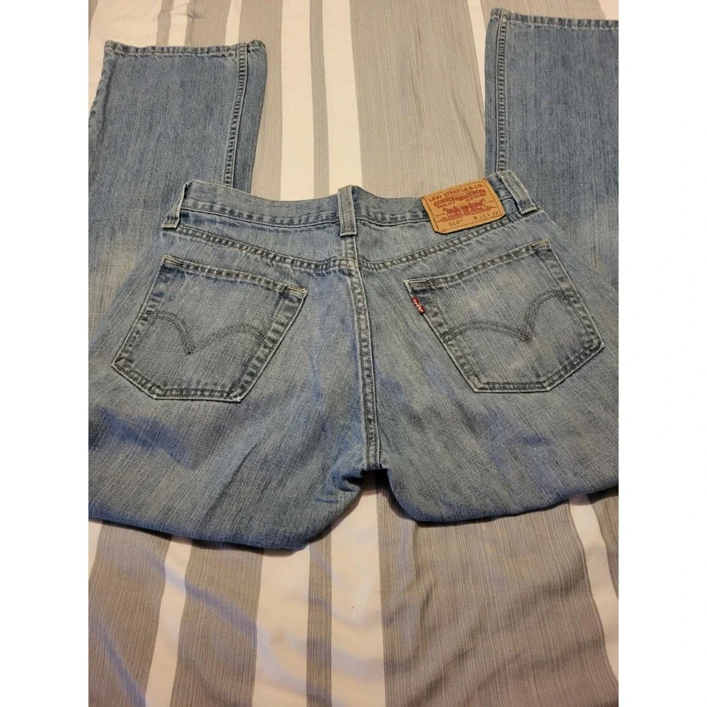 Levis 514 Jeans 33x32 Men Blue Slim Fit Straight Leg Denim Pants Mid Rise Pants
